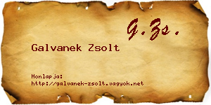 Galvanek Zsolt névjegykártya